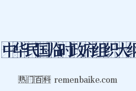 中华民国临时政府组织大纲是什么意思的图片